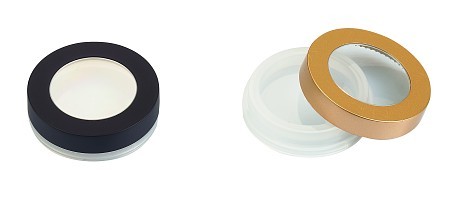 Round Gold Compact Powder Container