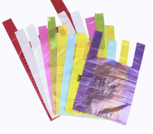 Biodegradable PLA Tshirt Vest with Recycled Shopping Bags for Supermarket