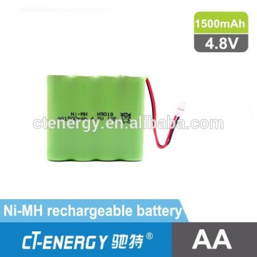 AA Battery Pack 1500mAh 4.8V Ni-MH/aa battery pack customized