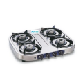 4 Burner Stainless Steel Gas Gas Penyalaan Auto