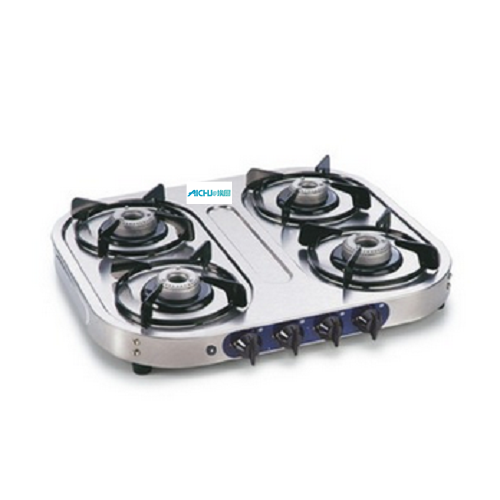 4 Burner Stainless Steel Gas Stove Auto Ignition
