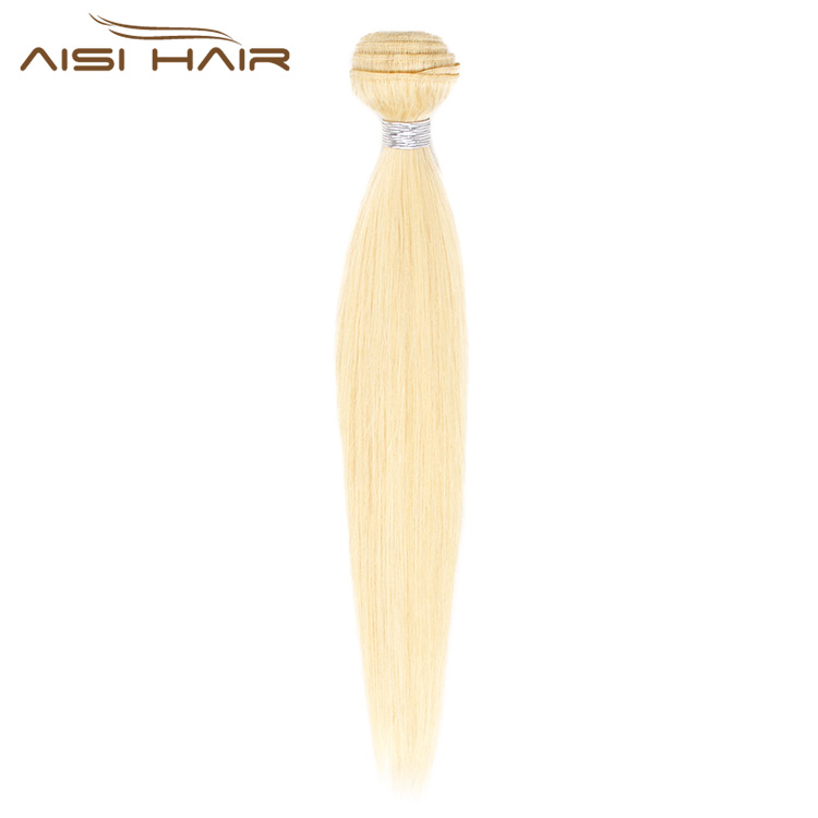 Aisi Hair Hotselling Blonde Color Silky Straight Wave Human Hair  Brazilian Human Hair Bundles Extension For Women