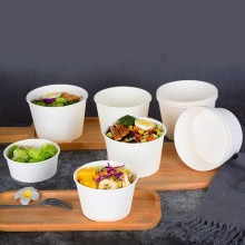 Disposable round rice bowl paper takeout packaging bowl