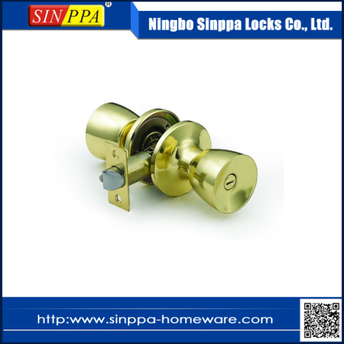 Polish Brass Tubular Knob Lock