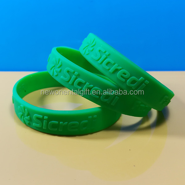 Custom Embossed silicone wristbands , Embossed silicone bracelets