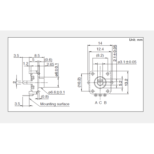 Ec12 series ตัวเข้ารหัสที่เพิ่มขึ้น