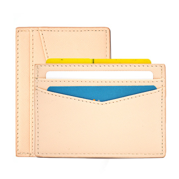 Factory Price Saffiano Leather Business Credit Card Holder