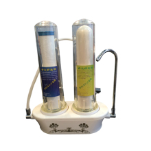 Desktop two stage transparent housing water filter