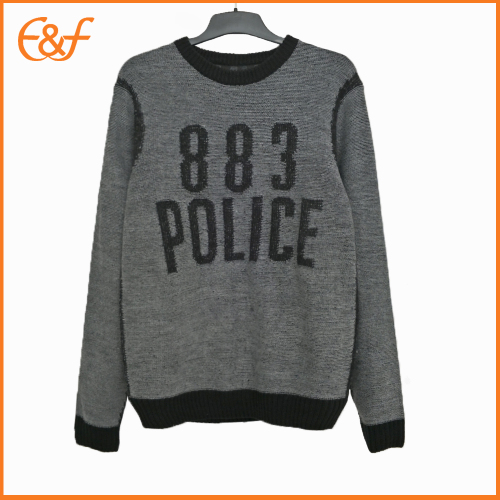 Latest Fashion Pullover Fitted Police Sweater For Men