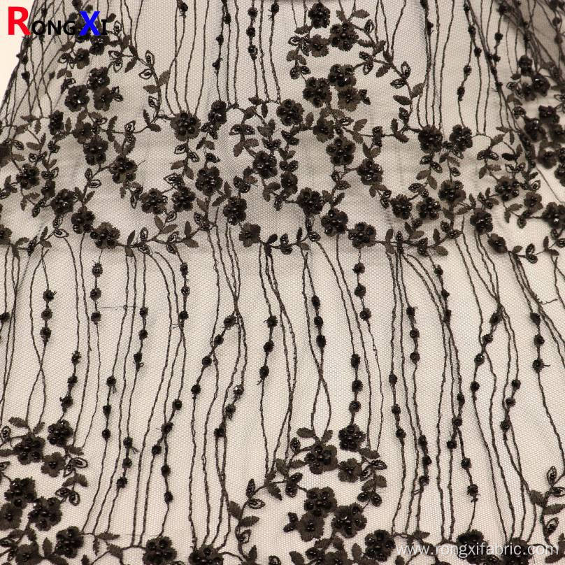 Hot Selling Sequin Beaded Lace Fabric For Wholesales