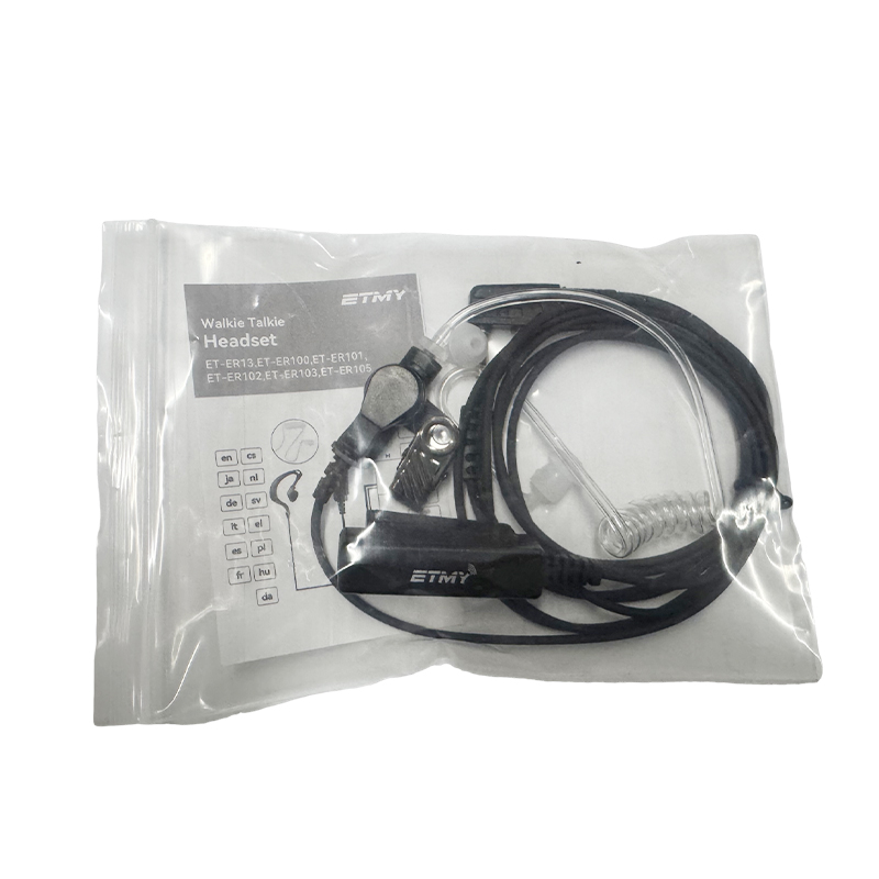 Air Tube Earphones Throat Microphone PTT Walkie Talkie E83W-K,universal K-head Noise Reduction Adjustment air Duct in Ear