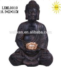 resin buddha statues solar lights