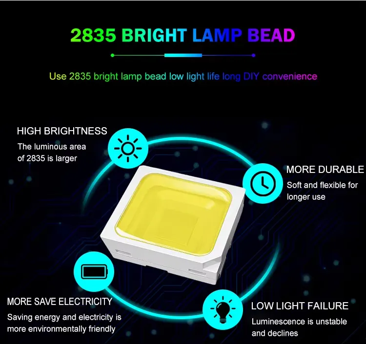 Waterproof Flexible Neon Light Strip 5m SMD 2835 Outdoor Signs
