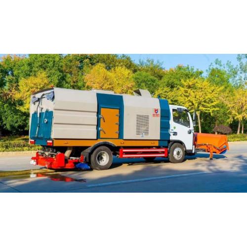 4x2 Pembersihan Jalan Pembersih Debu Vacuum Sweeper Truck