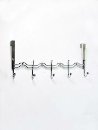 over door arched shape 5 metal hooks coat hangers