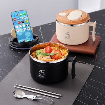 Stainless Steel Ramen Cup - Hygienic Easy-Hold Noodle Soup Container