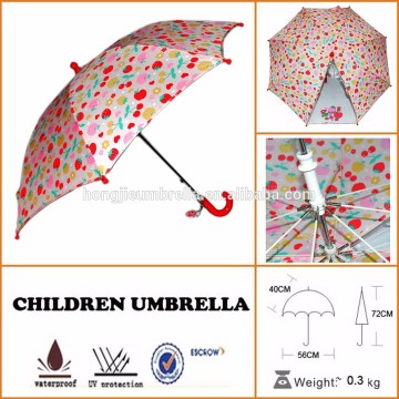 Beautiful auto children umbrella with edge customized kids umbrella