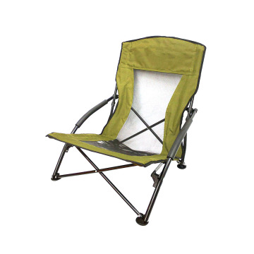 2019 New portable powder-coated steel low beach chairs