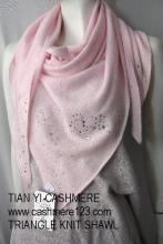 100% Cashmere Beading Triangle Scarf