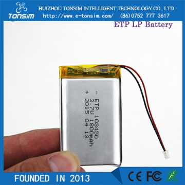 3.7V 1800mAh lithium lon Battery for Wearable Device