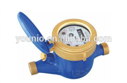brass body multi jet liquid sealed water meter R160 MID certificated