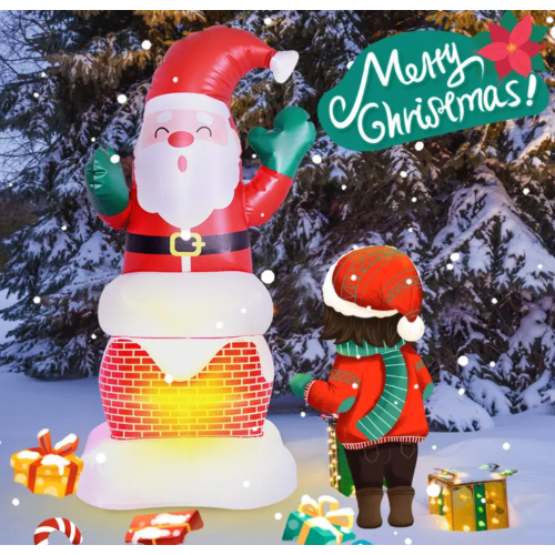 Uppblåsbara plastiska jultomtendekorationer