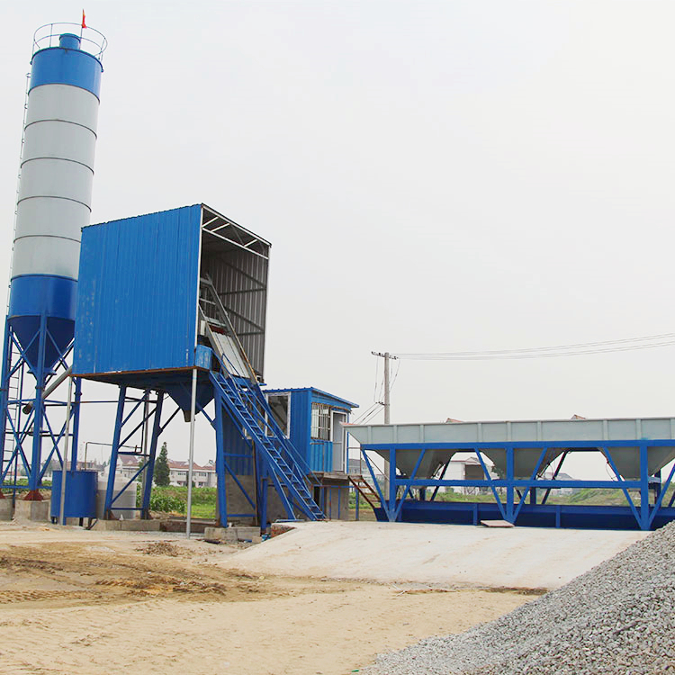 Layout construction fully automatic concrete batching plant