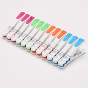 plastic clothes clips; spring clips