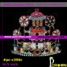 Ab colors castle christmas pageant tiara crown
