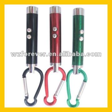 2in1 Laser Pointer LED Key Chain Flashlight