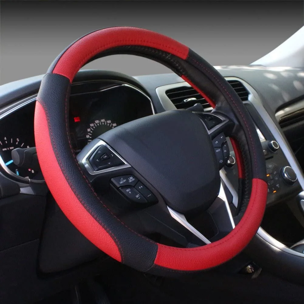 PVC Reflective Logo Car Steering Wheel Cover 38cm Styles