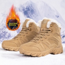 Cotton Padded Snow Boots for Men - Winter Warm Mountaineering Shoes