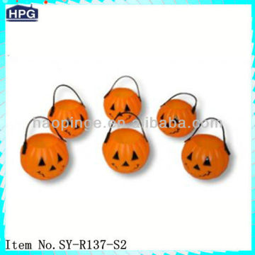 Small Platsic Halloween Pumpkin Buckets