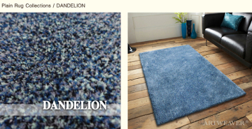 Large Blue shaggy Plain Rugs