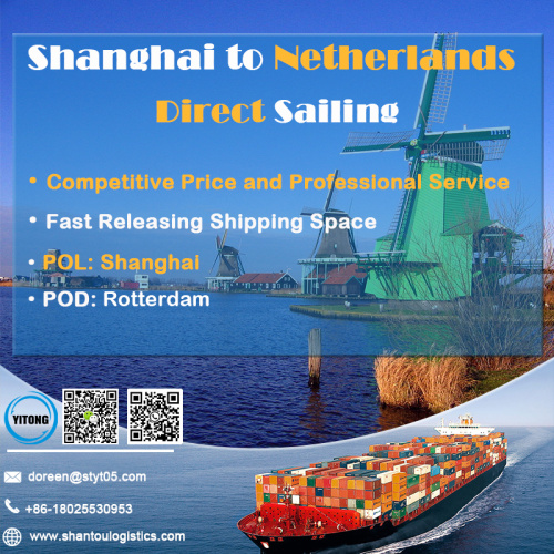 Frete marítimo de Xangai para Holanda