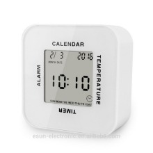 4 in 1 Multifunctional digital LCD desk table rotated alarm clock