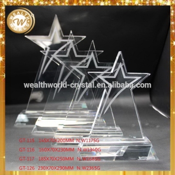 Good quality best selling crystal trophy glass cube trophy