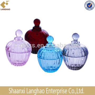 round small glass jar with lid