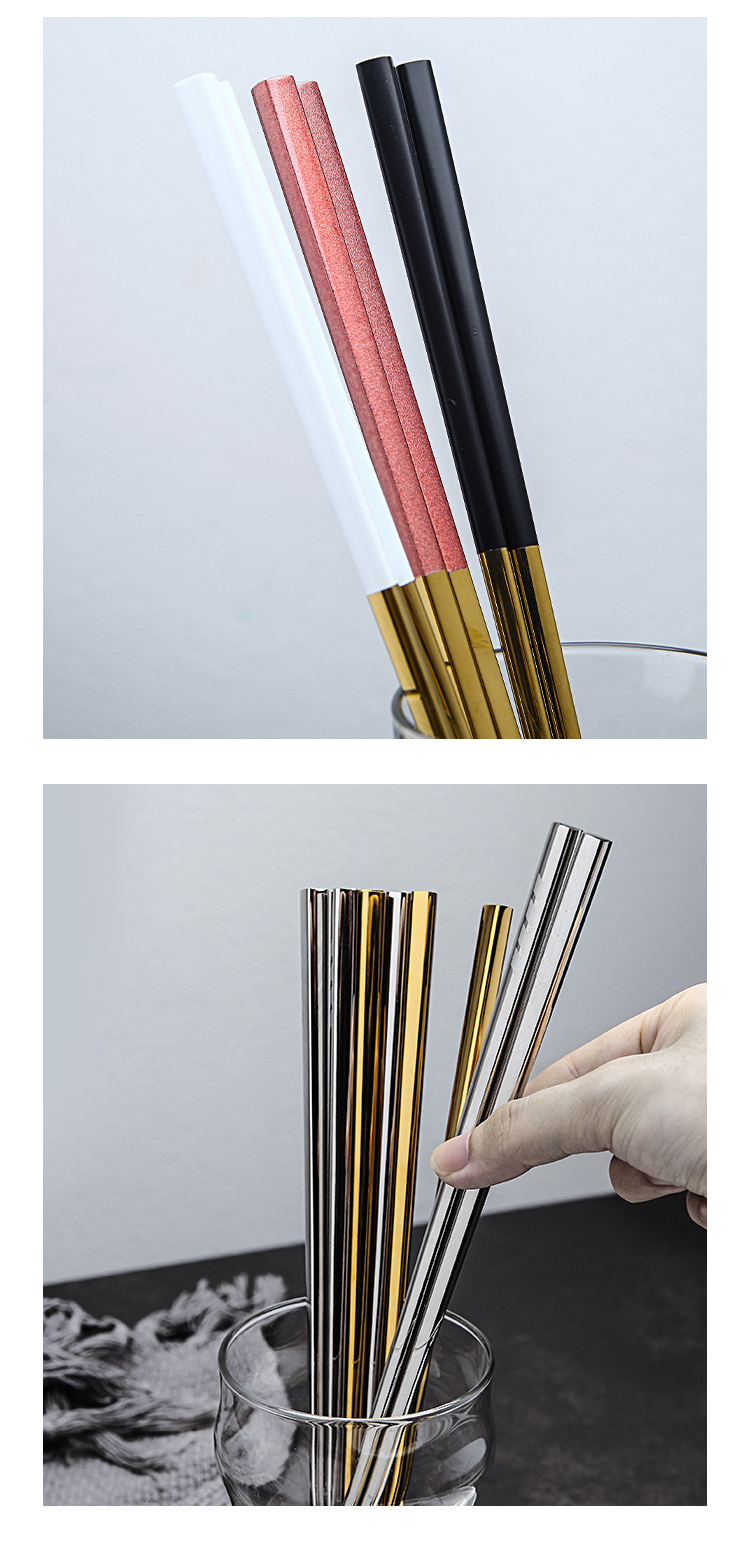 Metal Titanium Chopsticks Custom Color Stainless Steel Korean for Sushi Wedding Gift Japanese Chopsticks