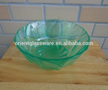 machine pressed glass salad bowls