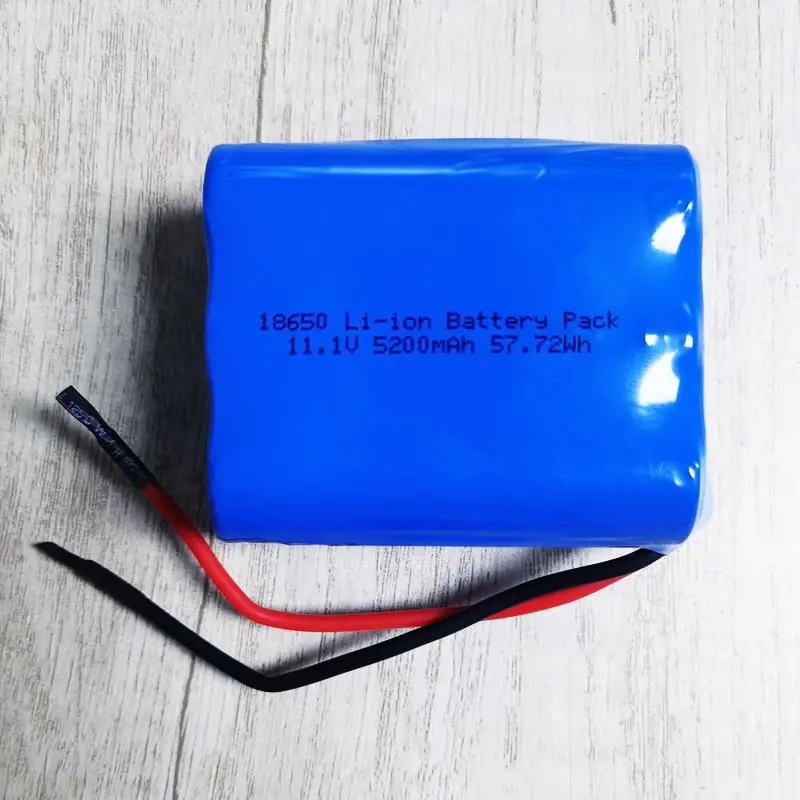 3s2p 18650 10.8V 11.1V 5200mAh Rechargeable Lithium Ion Battery Pack with PCM