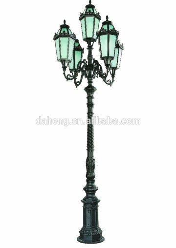 Cast Aluminum Decorative Antique Garden Pole Light