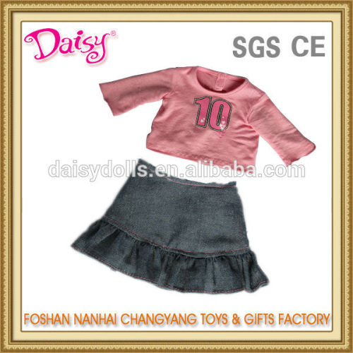 Wholesale 18 inch Doll Clothes American Girl Doll Clothes Tshirt & skirt