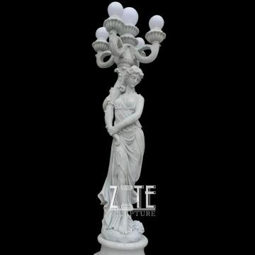 Modern Decoration stone lady sculpture lamp