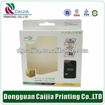 paper board cell phone packaging box with pvc window