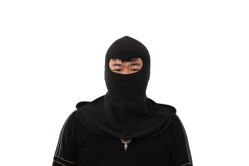 Black and white Flame retardant headgear