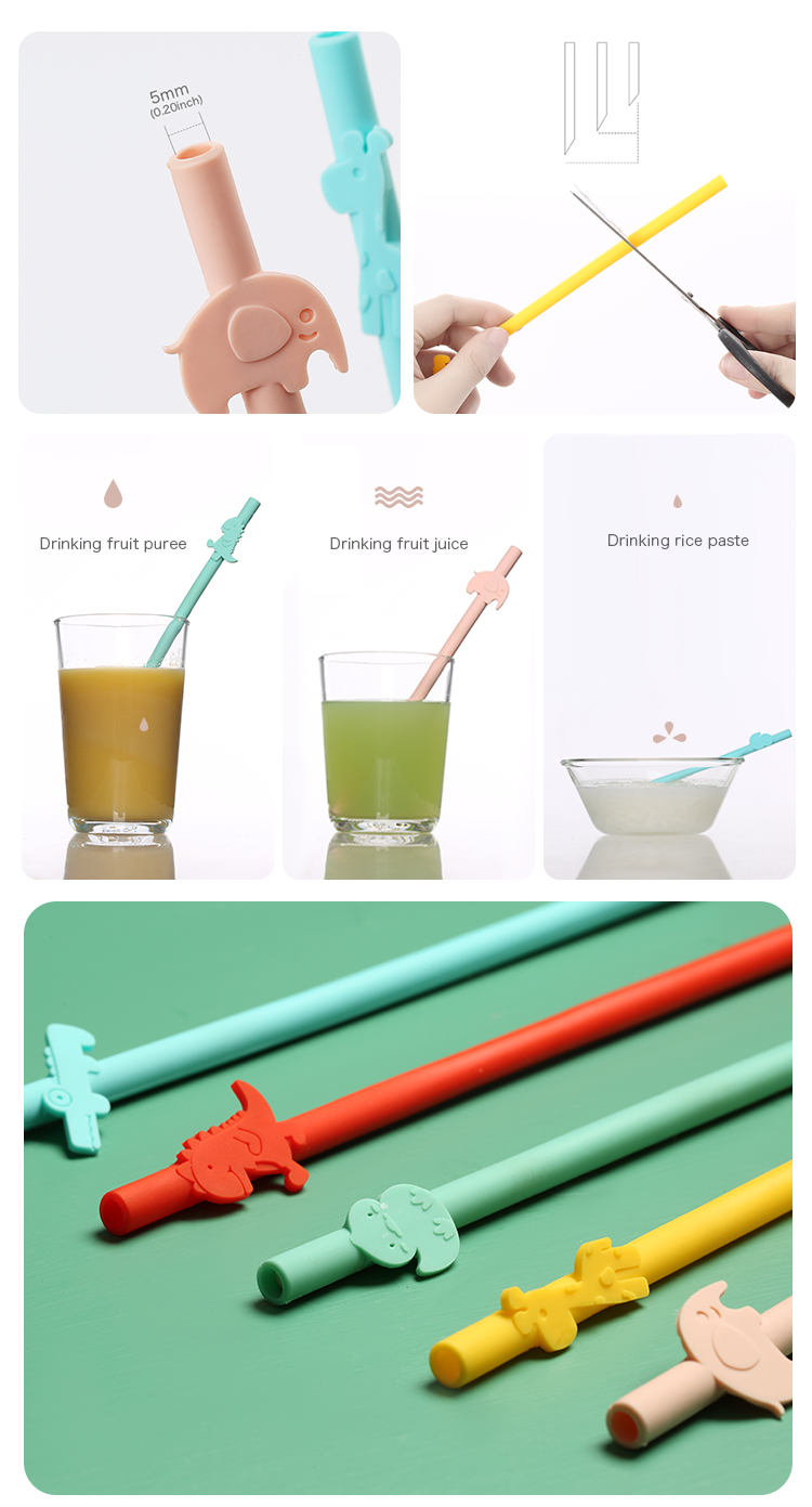 PH789494 Best Selling Drinking Straws Eco Friendly Reusable Straws Silicone Drinking For Babies
