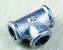 Malleable Iron Pipe Fittings Tees Threaded without Ribs