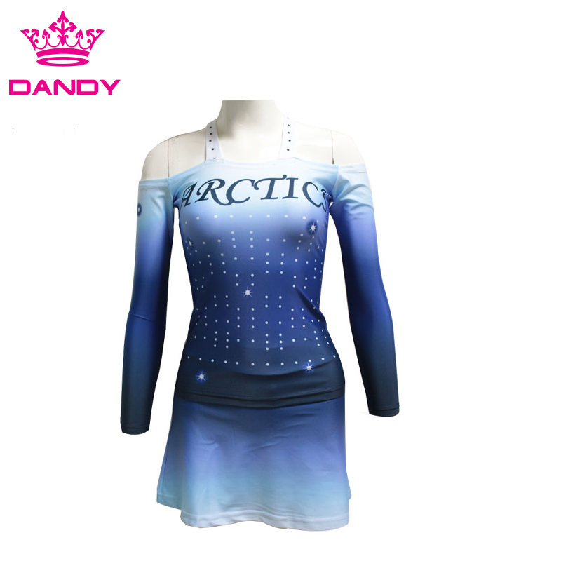 Sublimiertes Ombre Girls Cheerleading Outfit