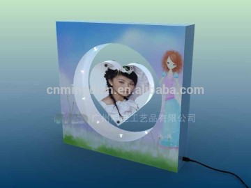 LED Magnetic floating photo rack,acrylic photo frame,acrylic frame,picture frame